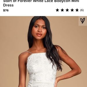 Lulus white mini dress NWT